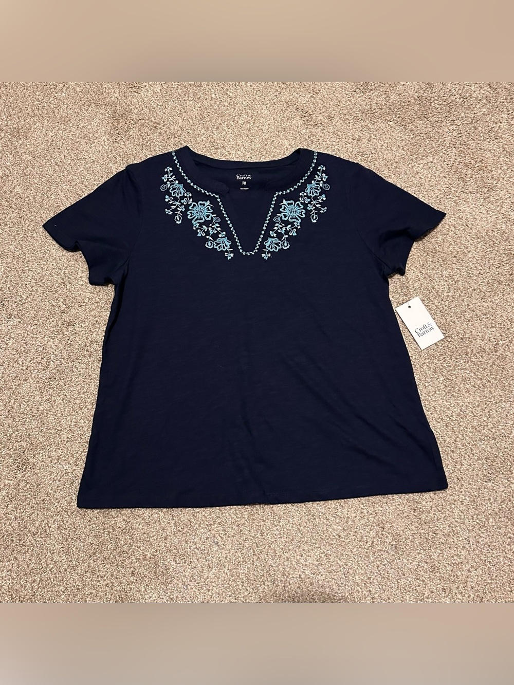 croft & barrow Navy Short-Sleeve Tee